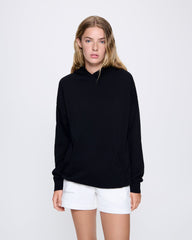 Womens DNA Knitted Hoodie—black