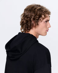 Mens DNA Knitted Hoodie—black