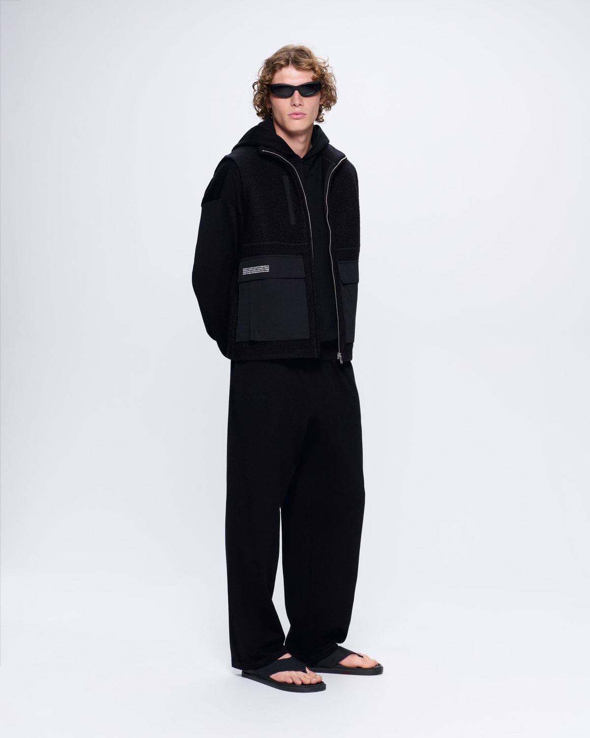 Mens DNA Knitted Straight Leg Track Pants—black