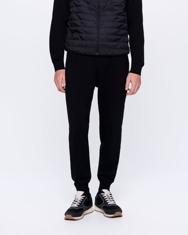 Mens DNA Knitted Track Pants—black