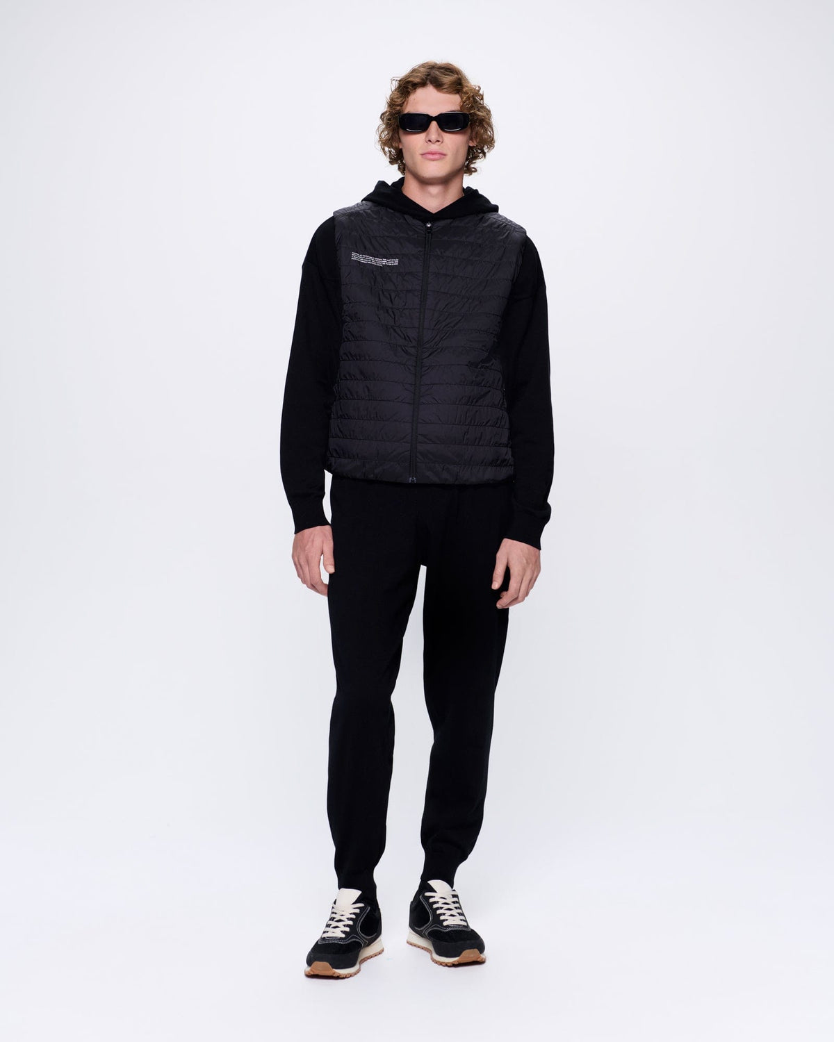 Mens DNA Knitted Track Pants—black