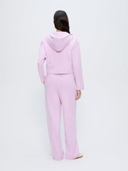 Womens Double Jersey Pleated Trousers—Crocus Purple