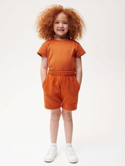 Kids' 365 Midweight Long Shorts—cinnamon orange