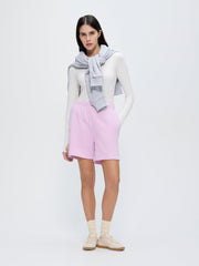 Womens 365 Midweight Mid Length Shorts—Crocus Purple