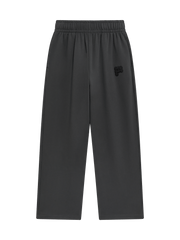 Womens Straight Leg Track Pants—Smoked Black