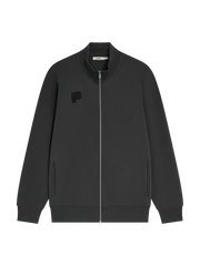 Mens Zip Up Sweatshirt—Smoked Black