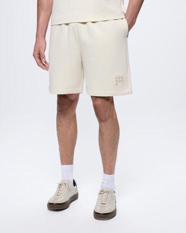Mens Mid Length Shorts—Bone White