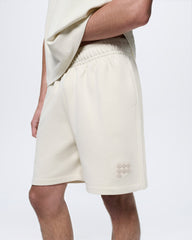 Mens Mid Length Shorts—Bone White