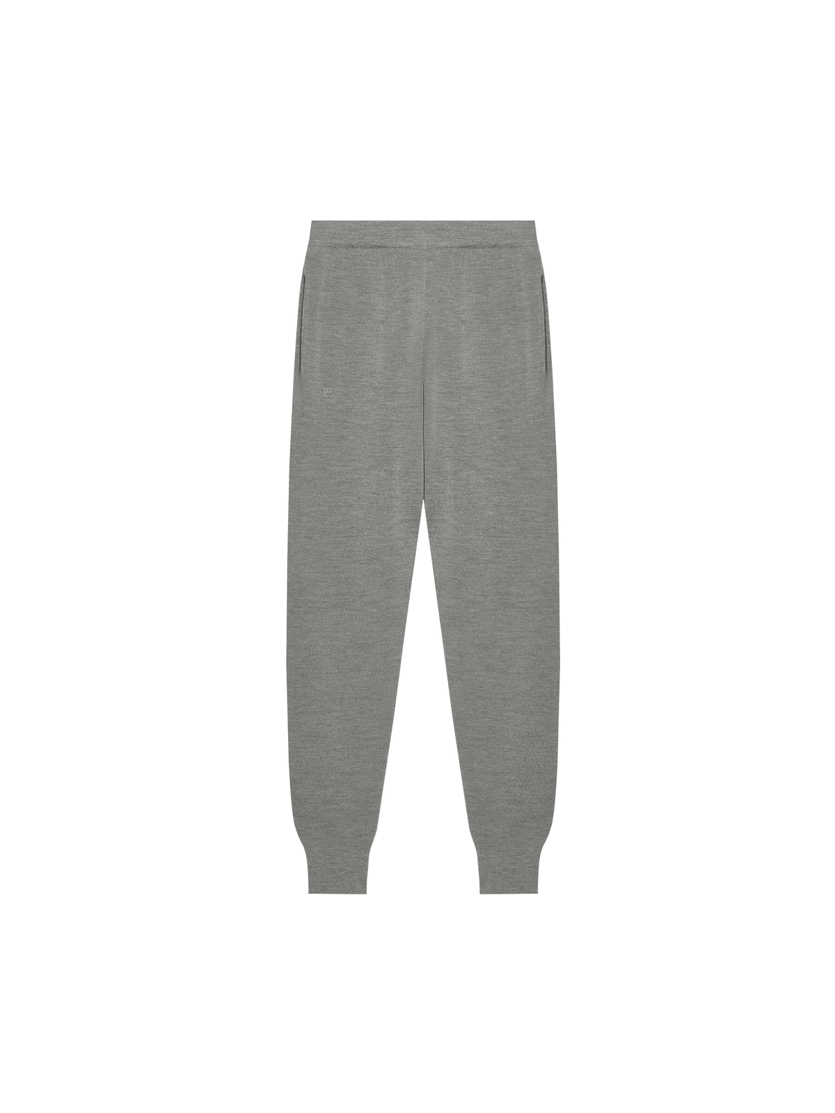 Womens Regenerative Merino Wool Track Pants—grey marl