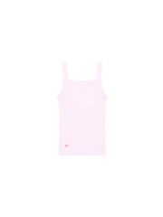 Womens Rib Square Neck Tank Top—Light Lilac