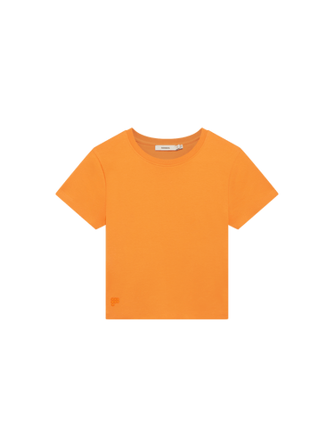 Womens Cropped T-Shirt—Saffron Orange