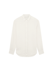 Womens Linen Overshirt—Bone White