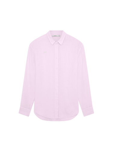 Womens Linen Overshirt—Light Lilac