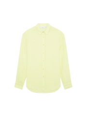 Womens Linen Overshirt—Soft Lime