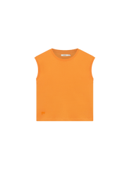 Womens Sleeveless T-Shirt—Saffron Orange