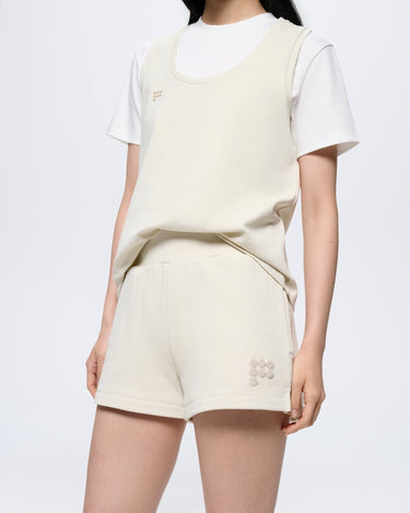 Womens Midweight Shorts—Bone White