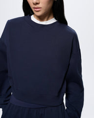 Womens Cropped Sweatshirt—Midnight Navy