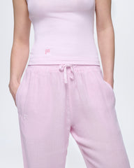 Womens Linen Trousers—Light Lilac
